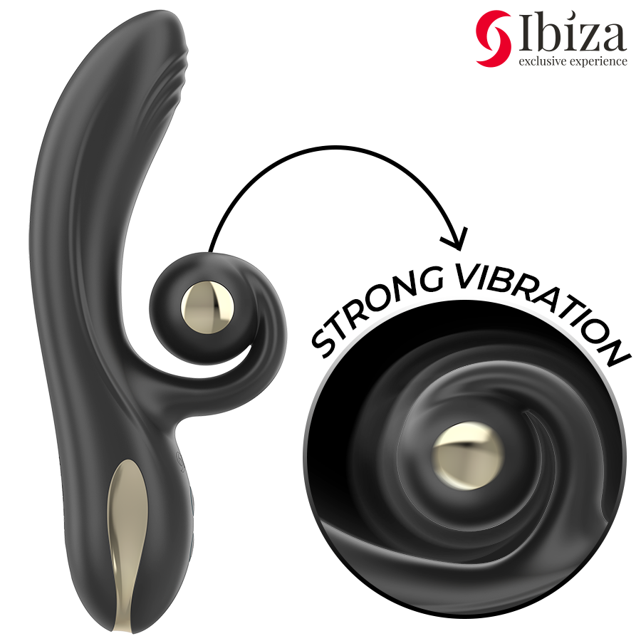 IBIZA - TWISTER VIBRATOR WITH CURVE STIMULATOR AND VIBRO-ROTATION - My naughty haven #