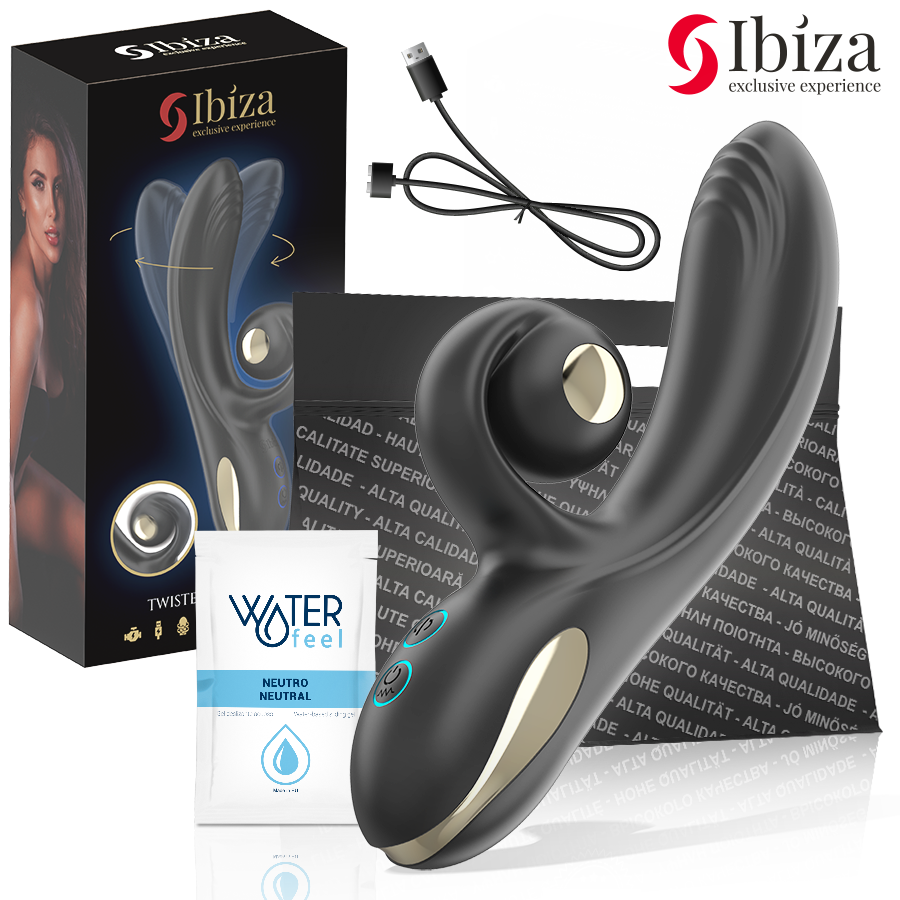 IBIZA - TWISTER VIBRATOR WITH CURVE STIMULATOR AND VIBRO-ROTATION - My naughty haven #