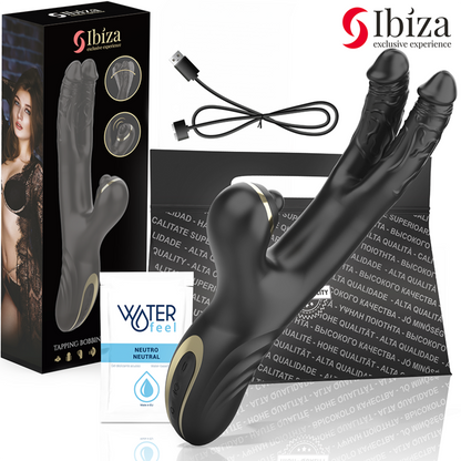 IBIZA - TWO DRAGONS DOUBLE VIBRATOR BLACK - My naughty haven #