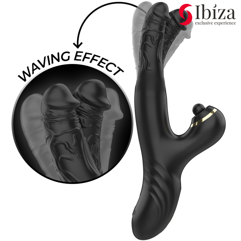 IBIZA - TWO DRAGONS DOUBLE VIBRATOR BLACK - My naughty haven #