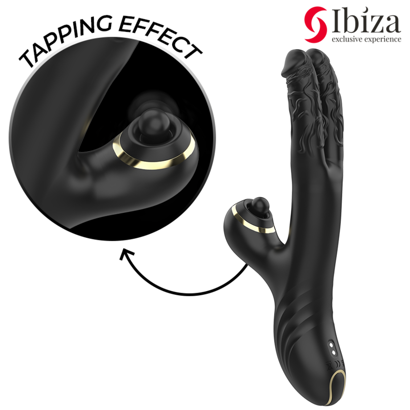 IBIZA - TWO DRAGONS DOUBLE VIBRATOR BLACK - My naughty haven #