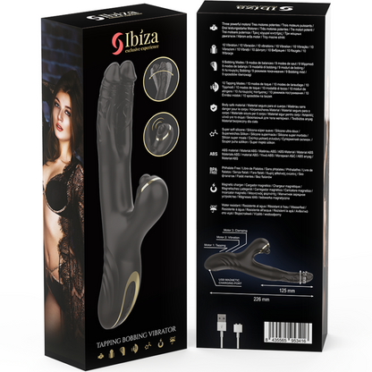 IBIZA - TWO DRAGONS DOUBLE VIBRATOR BLACK - My naughty haven #