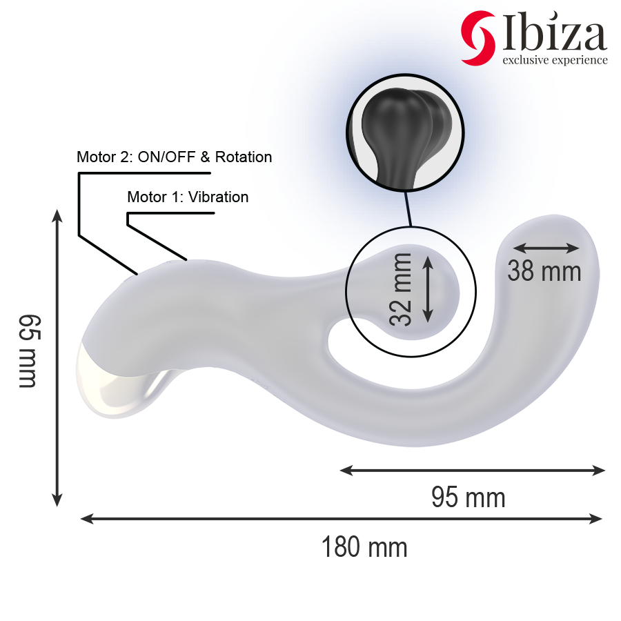 IBIZA - VIBRATING & ROTATING STIMULATOR - My naughty haven #