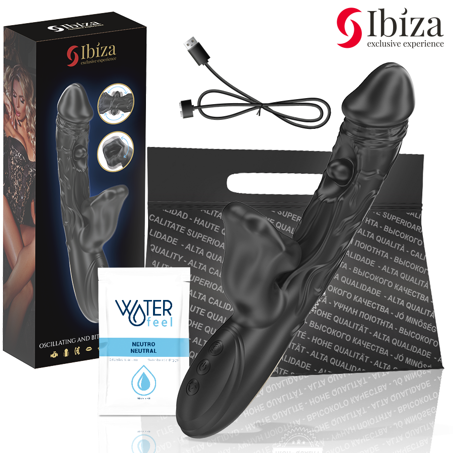 IBIZA - VIBRATOR AND CLITORIS STIMULATOR WITH BITING AND ROTATION EFFECT - My naughty haven #