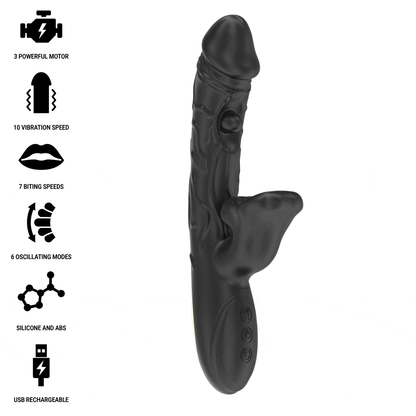 IBIZA - VIBRATOR AND CLITORIS STIMULATOR WITH BITING AND ROTATION EFFECT - My naughty haven #