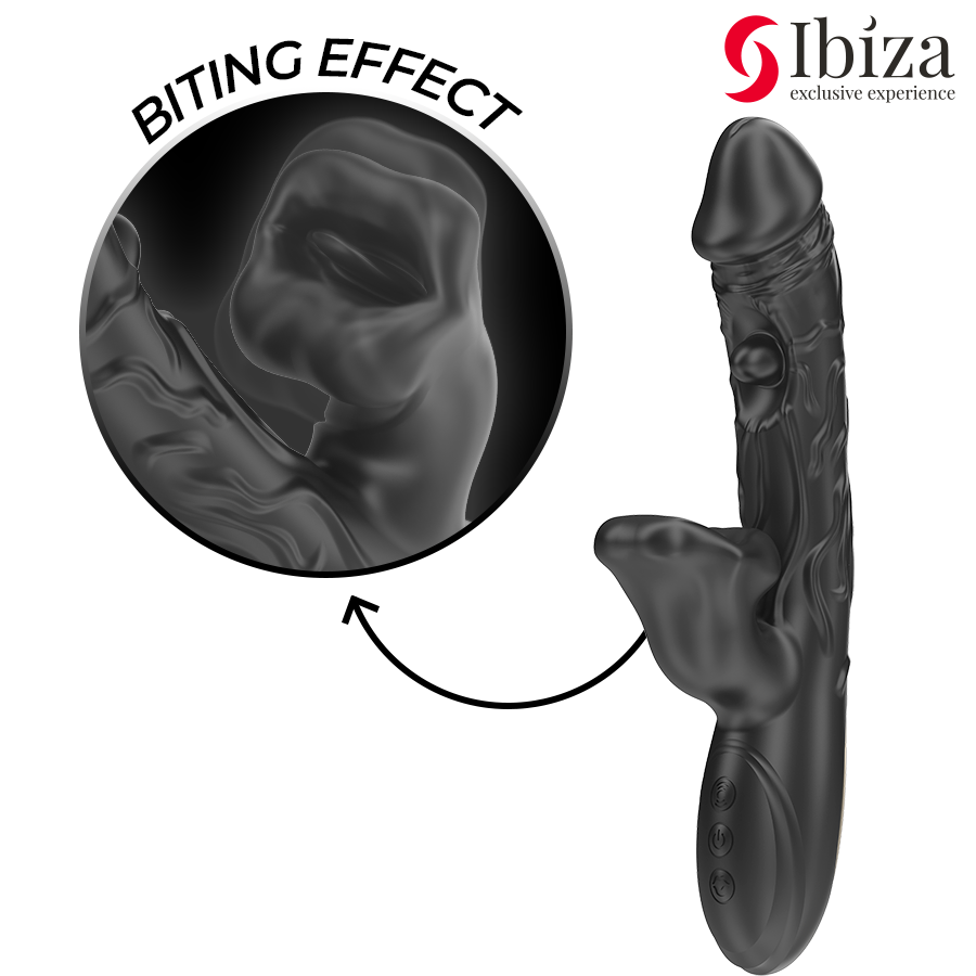 IBIZA - VIBRATOR AND CLITORIS STIMULATOR WITH BITING AND ROTATION EFFECT - My naughty haven #