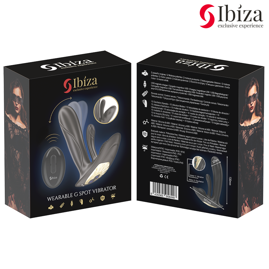 IBIZA - WEARABLE VIBRATOR WITH G-SPOT AND CLITORIS STIMULATION WITH REMOTE CONTROL - My naughty haven #