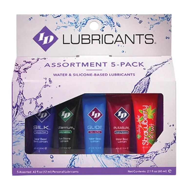 ID JUICY LUBE - ASSORTED 5X LUBRICANT TUBE PACK 12 ML - My naughty haven #