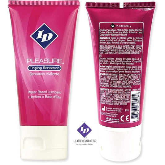 ID PLEASURE - WATER BASED LUBRICANT TINGING SENSATION TRAVEL TUBE 60 ML - My naughty haven #