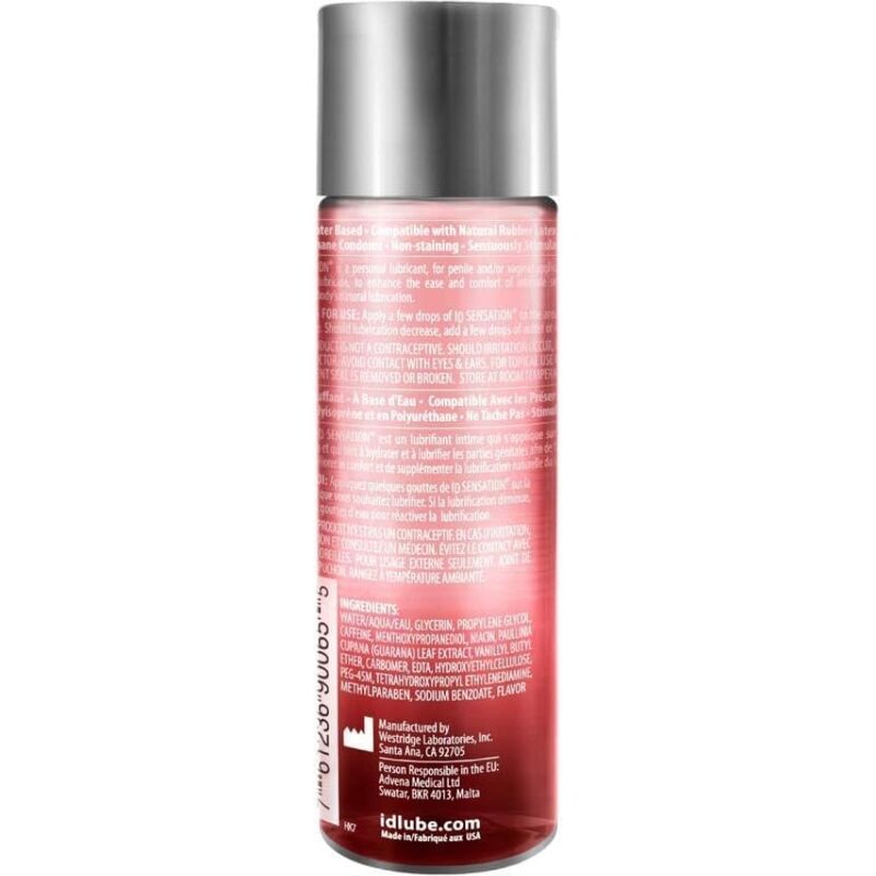 ID SENSATION - WATER BASED LUBRICANT WITH HEAT EFFECT 250 ML - My naughty haven #