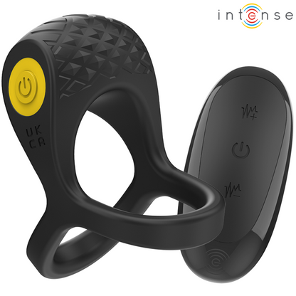 INTENSE - ALEX VIBRATOR DOUBLE PENIS RING 10 VIBRATIONS BLACK - My naughty haven #