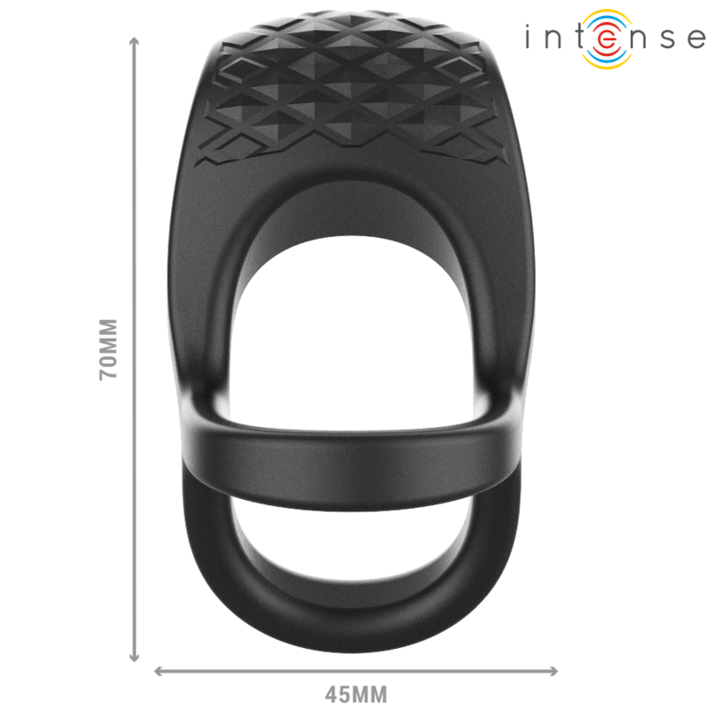 INTENSE - ALEX VIBRATOR DOUBLE PENIS RING 10 VIBRATIONS BLACK - My naughty haven #