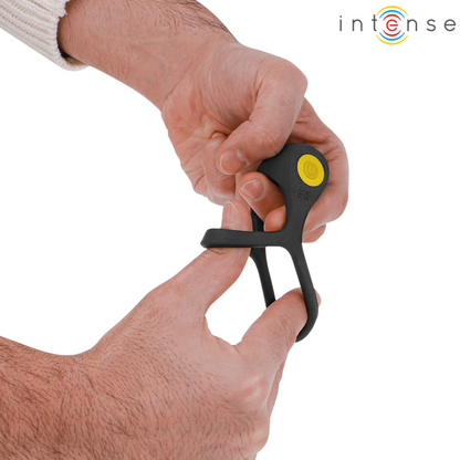 INTENSE - ALEX VIBRATOR DOUBLE PENIS RING 10 VIBRATIONS BLACK - My naughty haven #