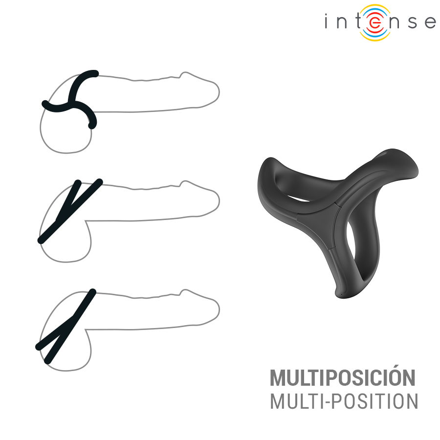 INTENSE - ALFIE ADJUSTABLE TRIPLE PENIS RING MODEL 6 - My naughty haven #
