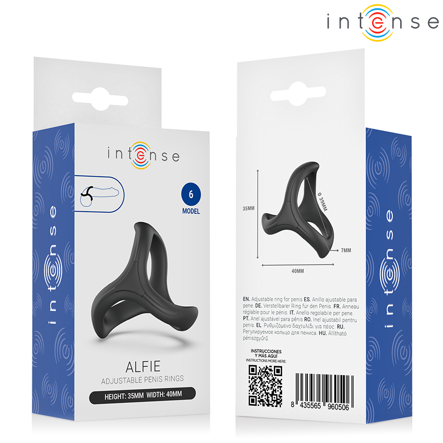 INTENSE - ALFIE ADJUSTABLE TRIPLE PENIS RING MODEL 6 - My naughty haven #