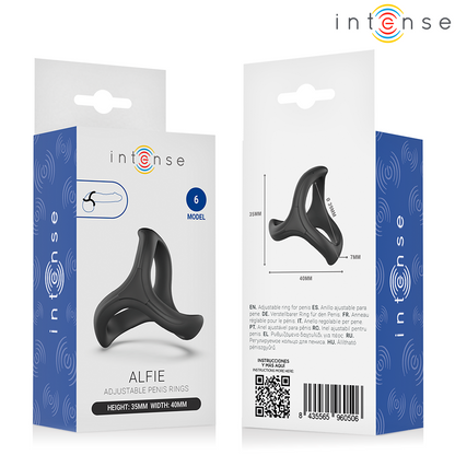 INTENSE - ALFIE ADJUSTABLE TRIPLE PENIS RING MODEL 6 - My naughty haven #