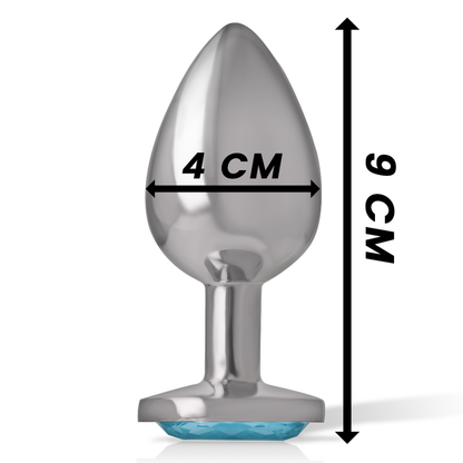 INTENSE - ALUMINUM METAL ANAL PLUG BLUE HEART SIZE L - My naughty haven #