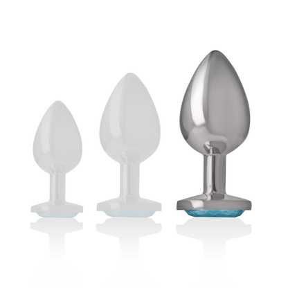 INTENSE - ALUMINUM METAL ANAL PLUG BLUE HEART SIZE L - My naughty haven #