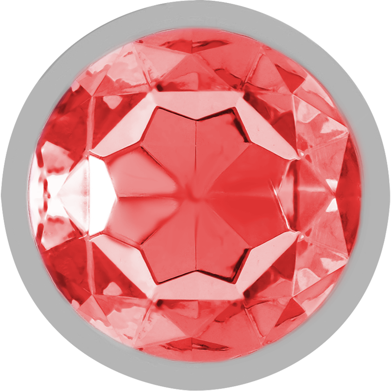 INTENSE - ALUMINUM METAL ANAL PLUG WITH RED CRYSTAL SIZE S - My naughty haven #