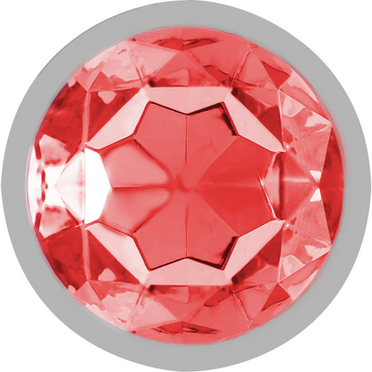 INTENSE - ALUMINUM METAL ANAL PLUG WITH RED CRYSTAL SIZE S - My naughty haven #