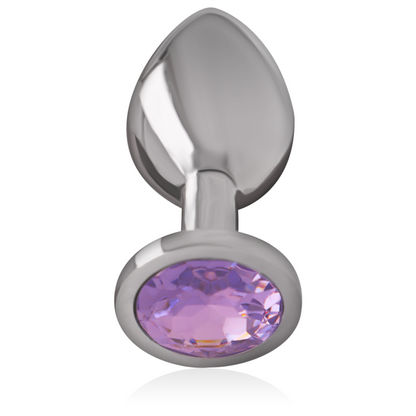 INTENSE - ALUMINUM METAL ANAL PLUG WITH VIOLET CRYSTAL SIZE M - My naughty haven #
