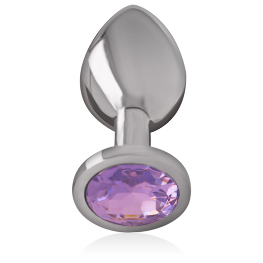 INTENSE - ALUMINUM METAL ANAL PLUG WITH VIOLET CRYSTAL SIZE M - My naughty haven #