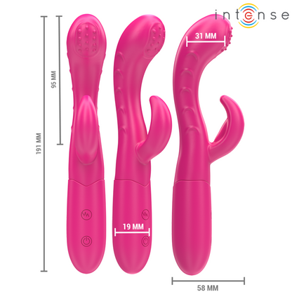 INTENSE - AMARA VIBRATOR WITH STIMULATING TONGUE 10 VIBRATIONS PINK - My naughty haven #