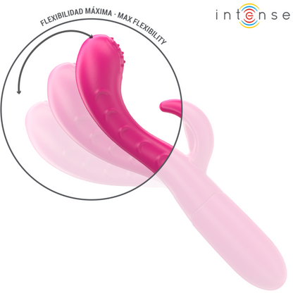 INTENSE - AMARA VIBRATOR WITH STIMULATING TONGUE 10 VIBRATIONS PINK - My naughty haven #