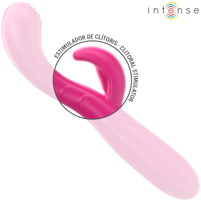 INTENSE - AMARA VIBRATOR WITH STIMULATING TONGUE 10 VIBRATIONS PINK - My naughty haven #