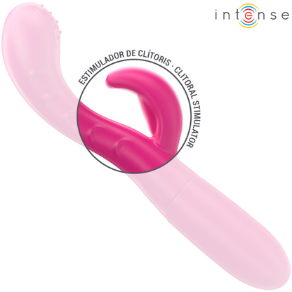 INTENSE - AMARA VIBRATOR WITH STIMULATING TONGUE 10 VIBRATIONS PINK - My naughty haven #