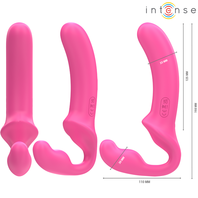 INTENSE - AMY DOUBLE VIBRATOR 20 CM PINK REMOTE CONTROL - My naughty haven #