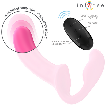 INTENSE - AMY DOUBLE VIBRATOR 20 CM PINK REMOTE CONTROL - My naughty haven #