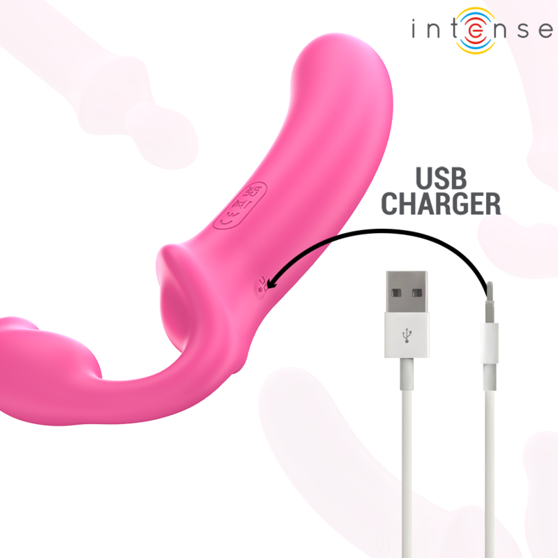 INTENSE - AMY DOUBLE VIBRATOR 20 CM PINK REMOTE CONTROL - My naughty haven #