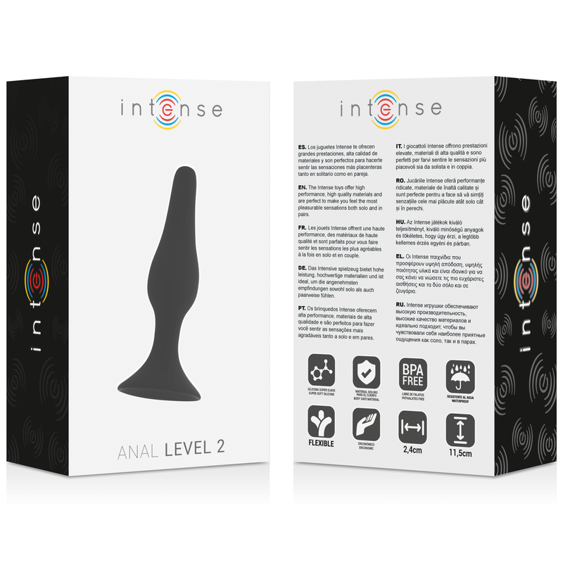 INTENSE - ANAL LEVEL 2 11.5CM BLACK - My naughty haven #