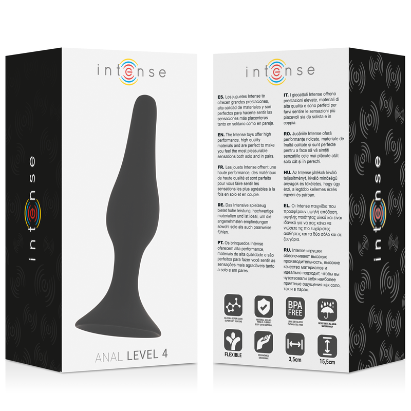 INTENSE - ANAL LEVEL 4 15.5CM BLACK - My naughty haven #