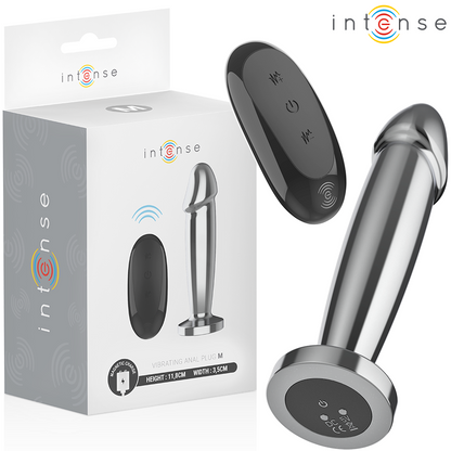 INTENSE - ANAL PLUG 10 VIBRATIONS METAL DILDO WITH REMOTE CONTROL M - My naughty haven #
