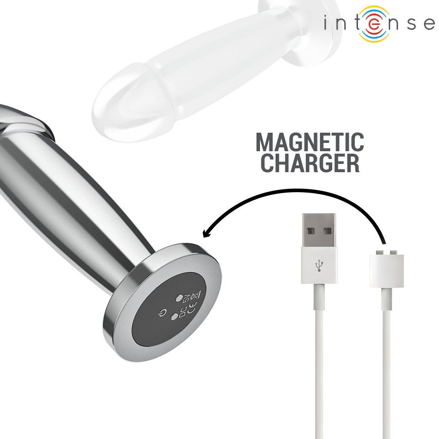 INTENSE - ANAL PLUG 10 VIBRATIONS METAL DILDO WITH REMOTE CONTROL M - My naughty haven #