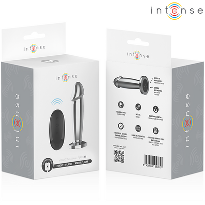 INTENSE - ANAL PLUG 10 VIBRATIONS METAL DILDO WITH REMOTE CONTROL M - My naughty haven #