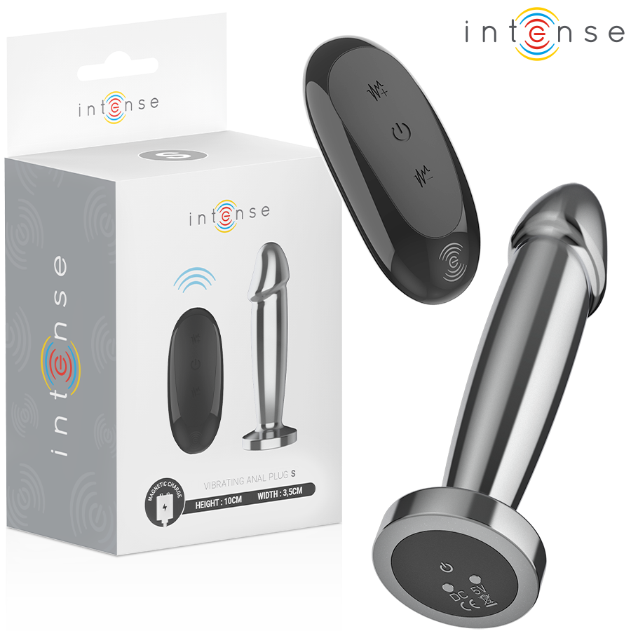 INTENSE - ANAL PLUG 10 VIBRATIONS METAL DILDO WITH REMOTE CONTROL S - My naughty haven #