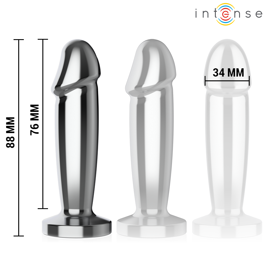 INTENSE - ANAL PLUG 10 VIBRATIONS METAL DILDO WITH REMOTE CONTROL S - My naughty haven #