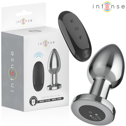 INTENSE - ANAL PLUG 10 VIBRATIONS METAL WITH REMOTE CONTROL L - My naughty haven #