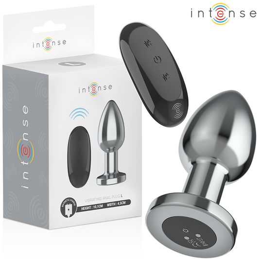 INTENSE - ANAL PLUG 10 VIBRATIONS METAL WITH REMOTE CONTROL L - My naughty haven #
