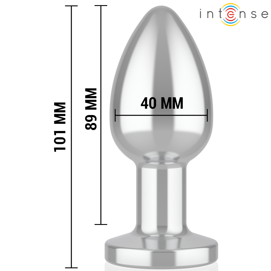INTENSE - ANAL PLUG 10 VIBRATIONS METAL WITH REMOTE CONTROL L - My naughty haven #