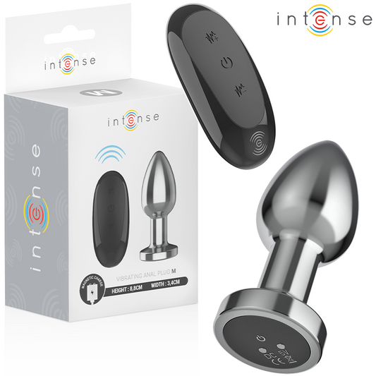 INTENSE - ANAL PLUG 10 VIBRATIONS METAL WITH REMOTE CONTROL M - My naughty haven #