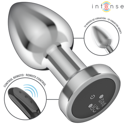 INTENSE - ANAL PLUG 10 VIBRATIONS METAL WITH REMOTE CONTROL M - My naughty haven #