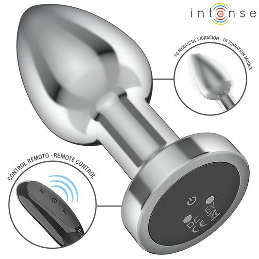 INTENSE - ANAL PLUG 10 VIBRATIONS METAL WITH REMOTE CONTROL M - My naughty haven #