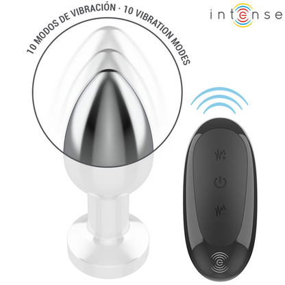 INTENSE - ANAL PLUG 10 VIBRATIONS METAL WITH REMOTE CONTROL M - My naughty haven #