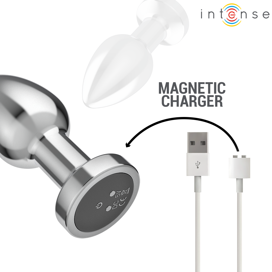 INTENSE - ANAL PLUG 10 VIBRATIONS METAL WITH REMOTE CONTROL M - My naughty haven #
