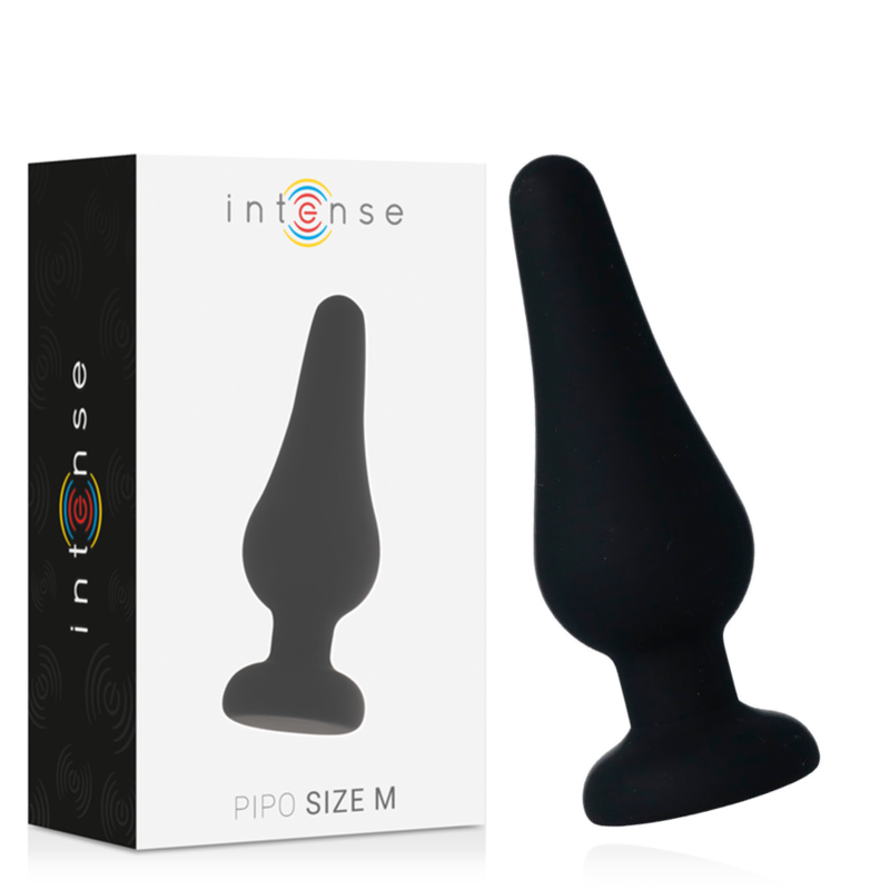 INTENSE - ANAL PLUG PIPO M BLACK SILICONE 11 CM - My naughty haven #