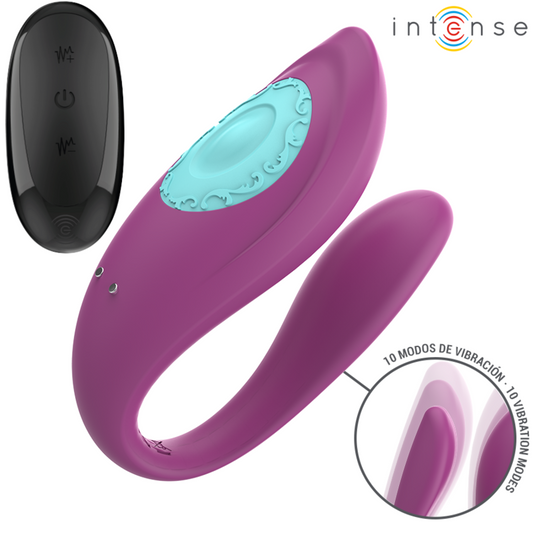 INTENSE - ANNIE U-SHAPED VIBRATOR AND STIMULATOR PURPLE REMOTE CONTROL - My naughty haven #